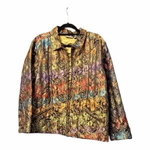 Chico's Design Multicolor Floral Jacket